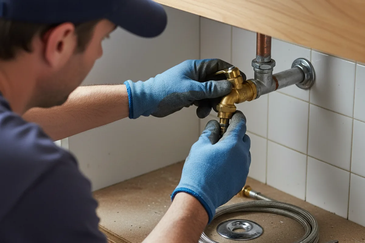 Shutoff valve and fitting work during Faucet and Fixture Repair in Bradford